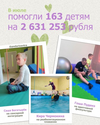 Ваш отчёт о помощи детям за июль 2025 года