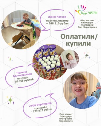 Ваш отчёт о помощи детям за июль 2025 года