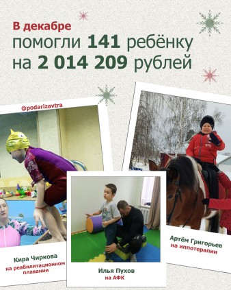 Ваш отчёт о помощи детям за декабрь 2025 года