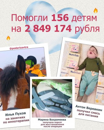 Ваш отчёт о помощи детям за январь 2025 года