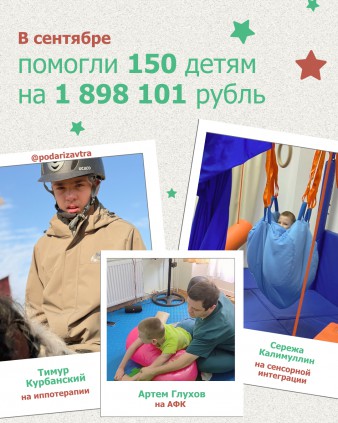Ваш отчёт о помощи детям за сентябрь 2026 года